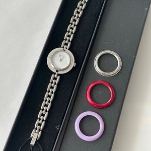 Gucci Silver Rice Link Bezel Watch